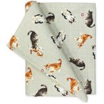 Nappe beige de coton de chaton cm. 180 ronde