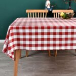 [jamais utilis�] nappe � carreaux vichy, nappe carr�e en m�lange de coton � carreaux pour la cuisine, ...