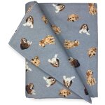 Nappe de coton de chien gris fonc� cm. 140x140 x4 personnes