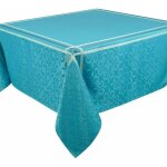 Vent du sud - nappe enduite bilbao 150 x 150 cm - bleue