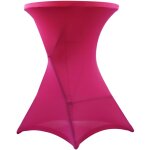 Nappe housse de mange debout rose - table de bar haute