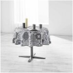 Douceur d'intrieur - nappe ronde - polyester imprime persane - d 180 cm - gris - livraison gratuite ...