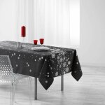 Douceur d'intérieur - nappe rectangle polyester constellation anthracite 150 x 240 cm Douceur d'intérieur - nappe rectangle polyester constellation anthracite 150 x 240 cm