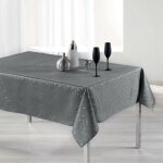 Nappe rectangulaire imprim�e 'shantung' 150x200cm gris