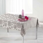 Nappe rectangulaire 'rose des vents' 140x300cm taupe