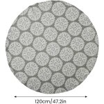 Nappe ronde diam�tre 120 cm nappe de table en lin & coton lavable anti - tache, nappe en serg� simple ...