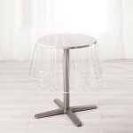 Nappe ronde cristal 'garden' 180cm transparent & blanc