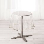 Nappe ronde cristal 'garden' 180cm transparent & taupe
