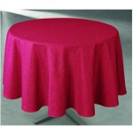 Nappe ronde infroissable et anti - tches rouge 160 cm