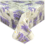 Nappe sissi lavande margherita en coton cm. 140x240 x12 personnes