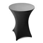 Nappe de table haute de bar f�te extensible en polyester � 60 70 80 cm 80 cm � / anthracite