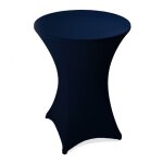 Nappe de table haute de bar f�te extensible en polyester � 60 70 80 cm 60 cm � / bleu fonc�