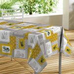 Nappe toile cir�e d�co 'graziella' 140x300cm jaune
