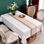 Nappe en toile cir�e en pvc - nappe pour l'ext�rieur - rectangulaire - imperm�able - lavable - 140 x ...