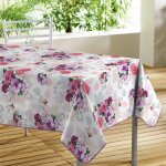 Nappe toile cir�e 'rossana' 140x300cm rose