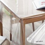 Nappe transparente de 140 cm de large, film de protection de table de 0, 25 mm d'�paisseur, film de protection ...