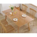 Nappe transparente lavable pour table et bureau rectangulaire transparente en pvc (140�220 cm) protection ...