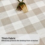 Nappe vichy rectangulaire en coton m�lang�, nappe � carreaux lavable pour salle � manger, jardin, f�te, ...