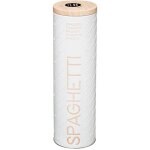 5five simply smart - bote  spaghettis en mtal avec couvercle doseur 'scandi edition' - blanc / beige ...