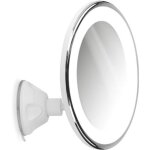 Navaris miroir grossissant �clairage led - zoom 10x rotation 360� - miroir mural lumineux avec ventouse ...