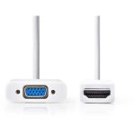Cable hdmi vga 0. 2 m blanc