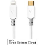 Nedis - cable lightning usb 20 apple lightning 8 broches usb c male 480 mbps plaque or 100 m rond pvc ...