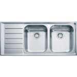 Franke - neptun - vier en inox nex 621 / 7, 116x51 cm + siphon 101. 0120. 274