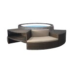 Netspa - mobilier pour spa semi - rigide rond vita premium