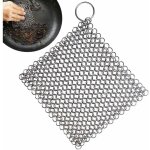 Nettoyant en fonte - acier inoxydable epurateur cotte de mailles, filet maille pot po�le fonte nettoyage, ...
