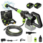 Nettoyeur haute pression sans fil 1200w, arroseur de jardin, 200 bars, buse multifonction 6 en 1, trois ...