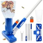 Nettoyeur de piscine portable avec 1. 6m barre t�lescopique, kit d'entretien de piscine portable, aspirateur ...