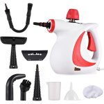Nettoyeur vapeur avec 9 accessoires, nettoyeur vapeur portable 1050 w, nettoyeur de tissus d'ameublement ...