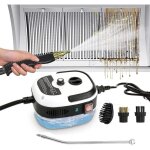 Nettoyeur vapeur portable haute temp�rature de 2500 w avec 6 vitesses et 3 t�tes de brosse pour un nettoyage ...