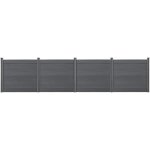 Neu. holz - cltures de jardin brise - vue avec 6 poteaux planches bois composite wpc 165x618cm gris ...