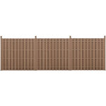 Neu. holz - kit de 3 cltures barrire brise vue brise vent bois composite (wpc) brun 185 x 562 cm