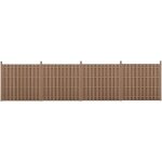 Neu. holz - kit de 4 cltures barrire brise vue brise vent bois composite (wpc) brun 185 x 747 cm