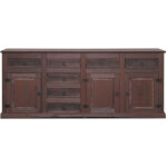 New buffet mexicain avec 7 tiroirs et 3 portes, largeur 200 cm, hauteur 84 cm, teinte / cire de style ...