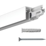 Newly - cimaise mini - click rail r10 200cm + clips de fixation + vis & chevilles multimat�riaux - cimaise ...