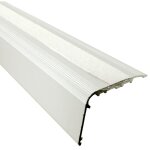 Nez de marche avec bande antid�rapante phosphorescente - anodis� argent lg 1950mm homewell