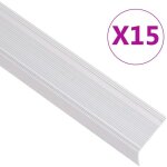 Torana - nez de marche forme en l 15 pcs aluminium 100 cm argenté Torana - nez de marche forme en l 15 pcs aluminium 100 cm argenté
