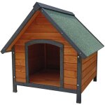Gardiun - niche pour chien petit en bois sweet 76x72x76 cm avec toit � 2 pentes et toiture en asphalte ...