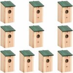 Vidaxl - nichoirs 10 pcs bois de sapin massif 12x12x22 cm