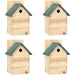 Nichoirs 4 pcs 23x19x33 cm bois de sapin vidaxl Nichoirs 4 pcs 23x19x33 cm bois de sapin vidaxl