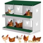 Nichoirs pour poules, 6 compartiments, nichoir roulant, nid m�tallique avec plateau de collecte et grille ...