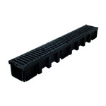 Nicoll - caniveau 1m grille polyamide b125 largeur 130 noir Nicoll - caniveau 1m grille polyamide b125 largeur 130 noir