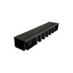 Nicoll - caniveau 200 connecto can15bf + grille classe b125 - polypropylène noir 1 m Nicoll - caniveau 200 connecto can15bf + grille classe b125 - polypropylène noir 1 m