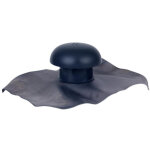 Nicoll - chapeau de ventilation �80 ? avec collerette �tanch�it� 40x33 ardoise ? pour toiture ou �vacuation ...