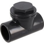 Nicoll - clapet anti - retour carj 50mm avec bouchon dvissable en pvc anthracite