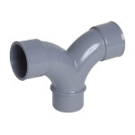 Nicoll - coude 87�30 double parall�le grand rayon pvc m�le femelle �40