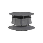 Nicoll - extracteur statique avec collerette d'tanchit gris extat